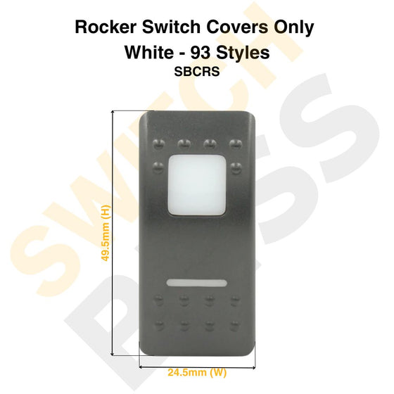 Rocker Switch Covers Only - White - 93 Styles