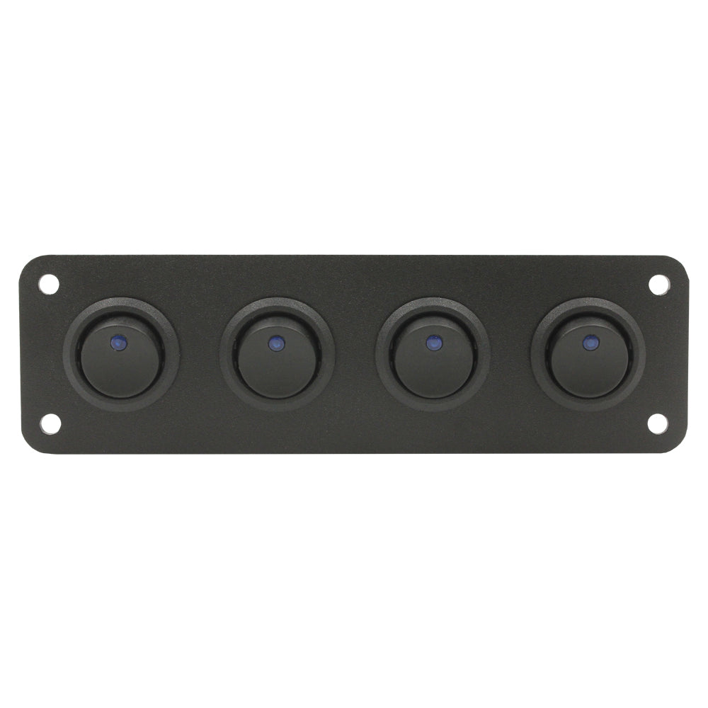 4 Gang Mini Round Toggle Switch Panel by Switch Boss