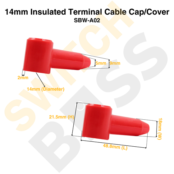 14mm Insulated Terminal Cable Cap/Cover