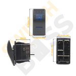 Custom Assembled Rocker Switch - Blue LED