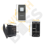 Custom Assembled Rocker Switch - White LED