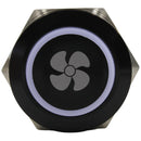 Laser Etched 19mm Push Switch/White Ring LED (R19 Series)-2