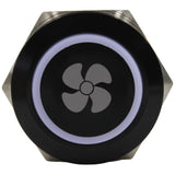 Laser Etched 19mm Push Switch/White Ring LED (R19 Series)