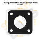 1 Gang 20mm Mini Round Switch Panel-3