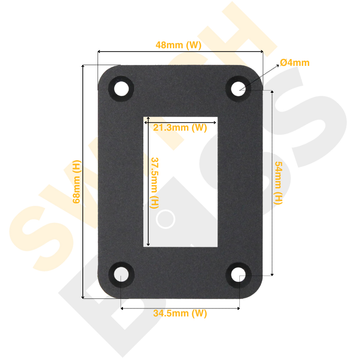 Aluminium 1 Gang Panel - Rocker Switch - 0