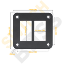 Aluminium 2 Gang Panel - Rocker Switch-2