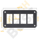 Aluminium 4 Gang Panel - Rocker Switch-2