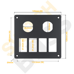 Aluminium 4+2 Gang Panel - Rocker Switch