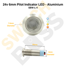 24V 6mm Pilot Indicator LED - Aluminium-18