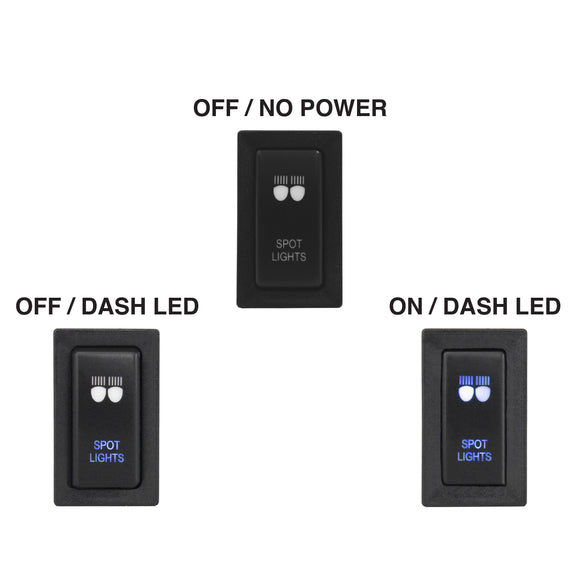Push Switch suit Toyota Old Vertical - Blue LED - 33 Styles