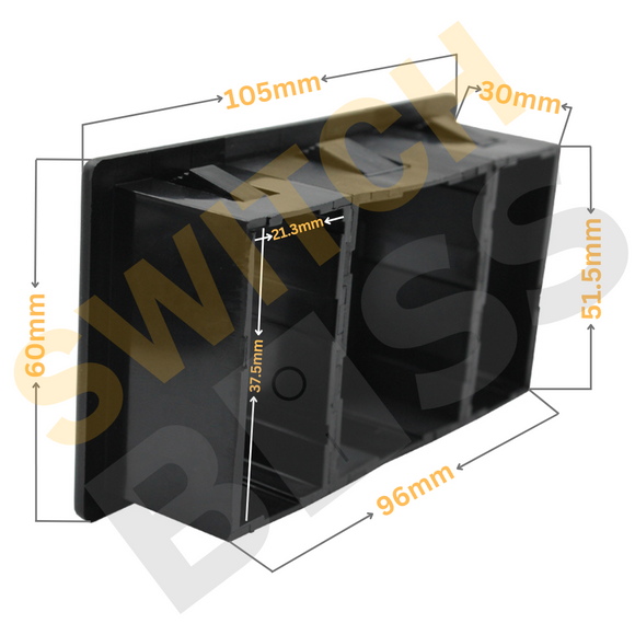 3 Gang Rocker Switch + Accessory Housing