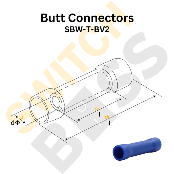 Insulated Crimp Butt Connectors