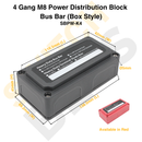 4 Gang M8 Power Distribution Block - Bus Bar (Box Style)-9