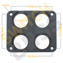4 Gang Square Switch Panel