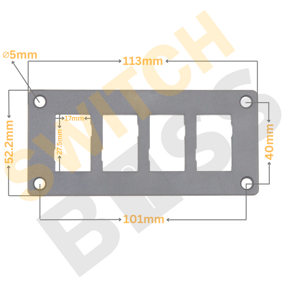 4 Gang Switch Panel Small