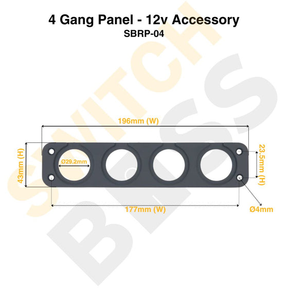 4 Gang Panel -  12V Accessory