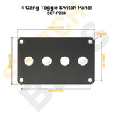 4 Gang Toggle Switch Panel