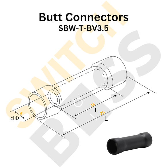 Insulated Crimp Butt Connectors