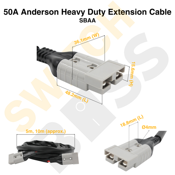 50A Anderson Heavy Duty Extension Cable