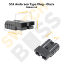 50A Anderson Type Plug - Black-8