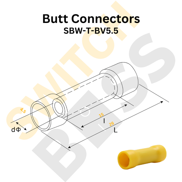 Insulated Crimp Butt Connectors