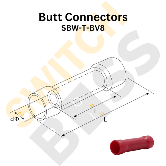 Insulated Crimp Butt Connectors