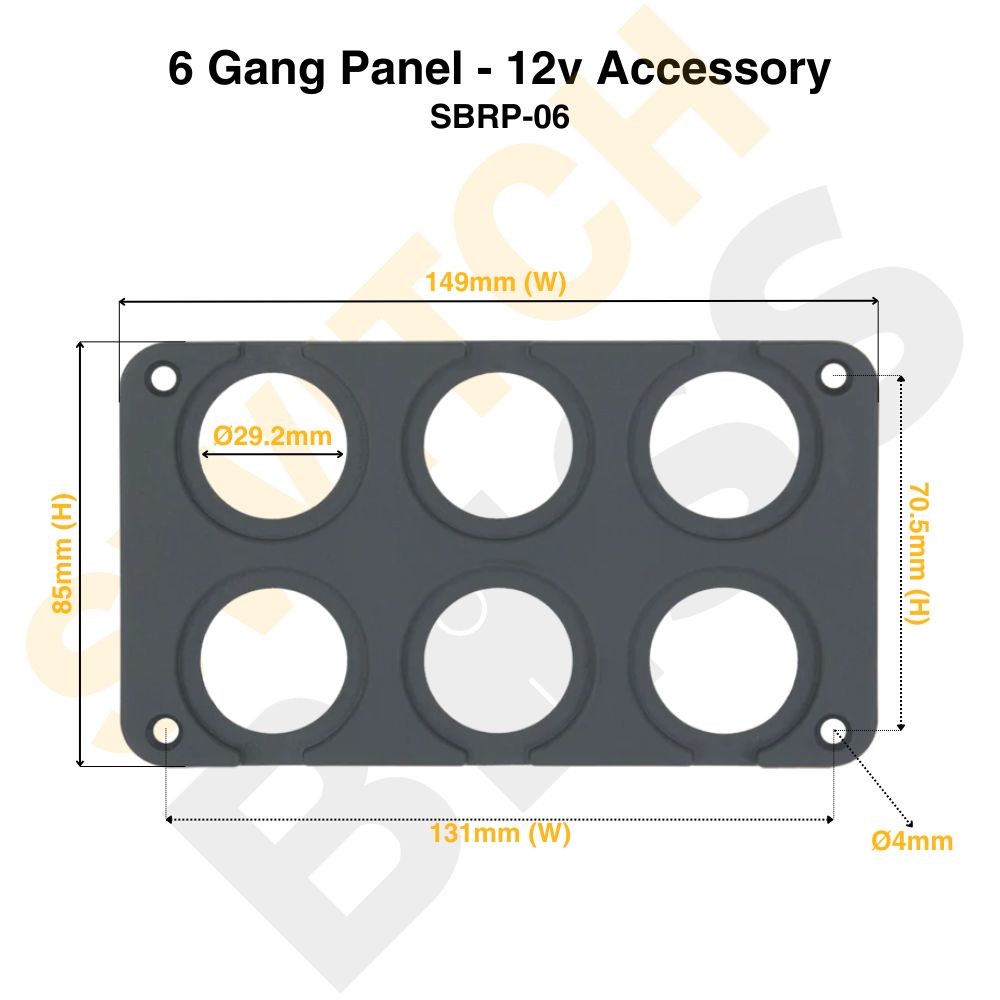 6 Gang Panel - 12V Accessory