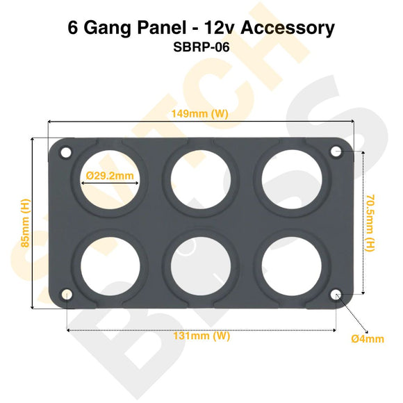 6 Gang Panel - 12V Accessory