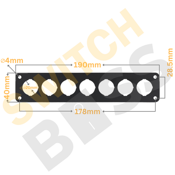 7 Gang Mini Round Switch Panel