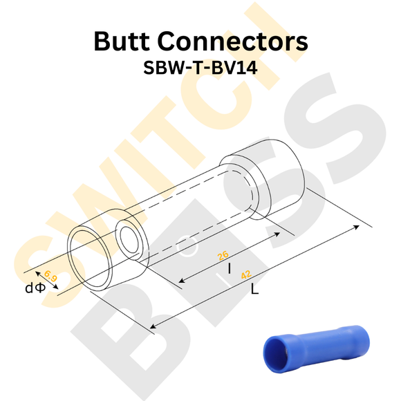 Insulated Crimp Butt Connectors