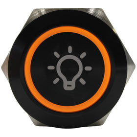 19mm Push Button LED Orange