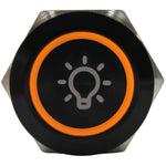 19mm Push Button LED Orange