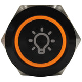19mm Push Button LED Orange