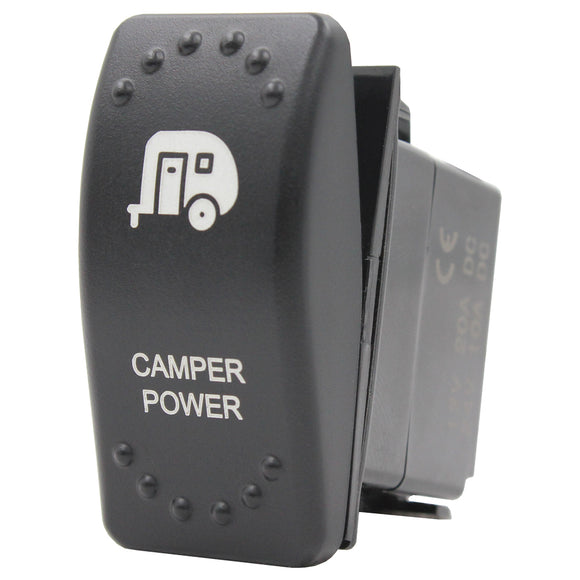 Laser Etched Rocker Switch - Red LED - 88 Styles