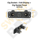 Cig Socket + Volt Display + Cig Socket Panel-9
