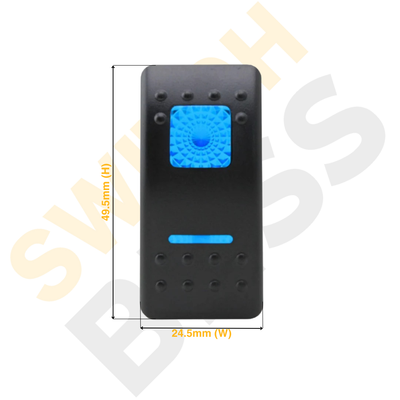 Custom Assembled Rocker Switch - Blue LED - 0