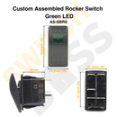 Custom Assembled Rocker Switch - Green LED-2