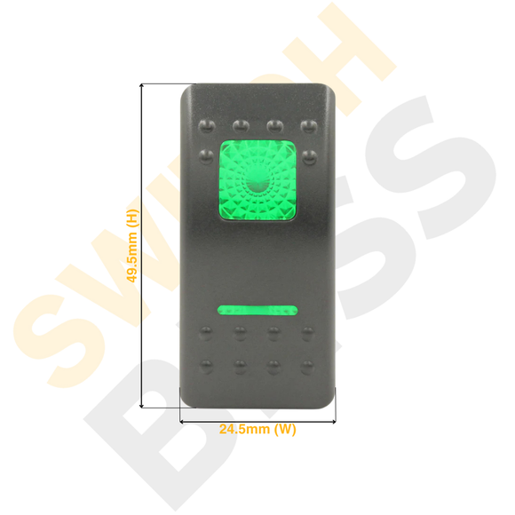 Custom Assembled Rocker Switch - Green LED