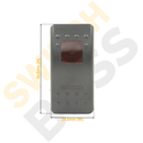 Custom Assembled Rocker Switch - Red LED-2