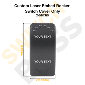 Custom Laser Etched Rocker Switch Cover Only - 0