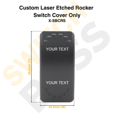 Custom Laser Etched Rocker Switch Cover Only - 0