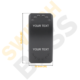 Custom Laser Etched Rocker Switch Cover Only - 0