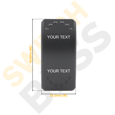 Custom Laser Etched Rocker Switch Cover Only - 0