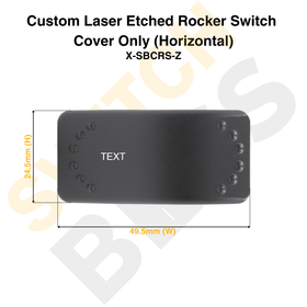 Custom Laser Etched Rocker Switch Cover Only (Horizontal) - 0