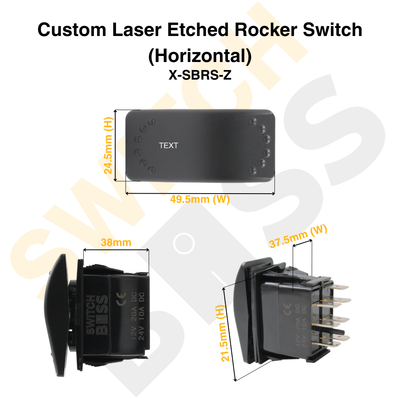Custom Laser Etched Rocker Switch (Horizontal) - 0