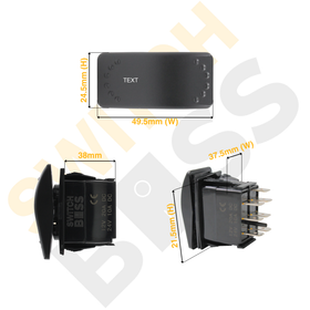 Custom Laser Etched Rocker Switch (Horizontal) - 0