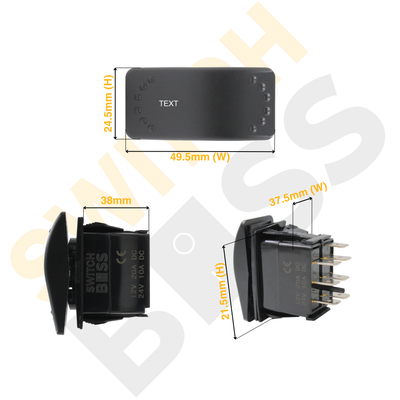 Custom Laser Etched Rocker Switch (Horizontal) - 0
