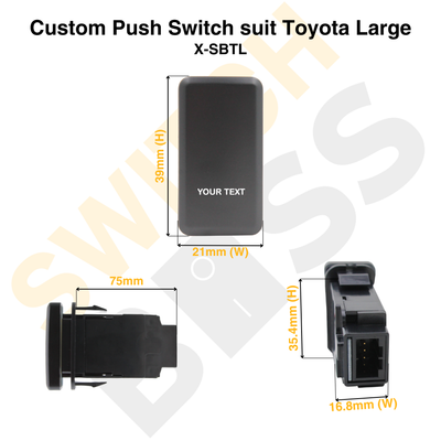 Custom Push Switch suit Toyota Large - 0