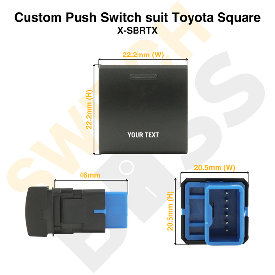 Custom Push Switch suit Toyota Square