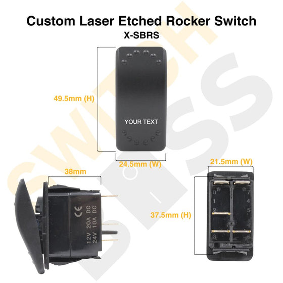 Custom Laser Etched Rocker Switch